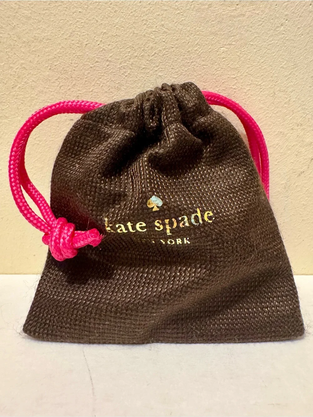 NWT Kate Spade Jet Black Small Square Stud Earrings & Gift Pouch